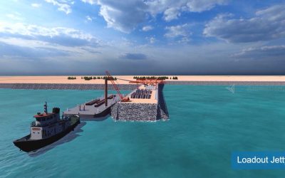 Explore our 3D design services for Loadout Jetty Piling Construction and Offshore Piling Architectural Animation Video.