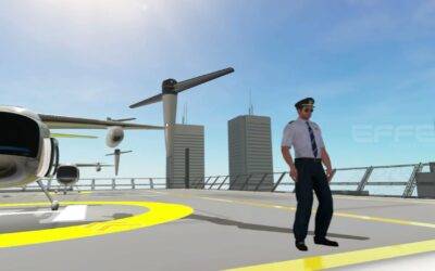 Developing Future Flying Drone Taxis with Virtual Reality Technology